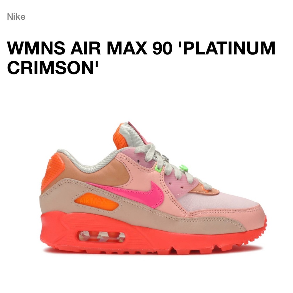Nike AIR MAX 90 'PLATINUM CRIMSON'